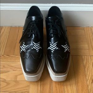 Stella McCartney Black n White Zigzag Elyse shoes